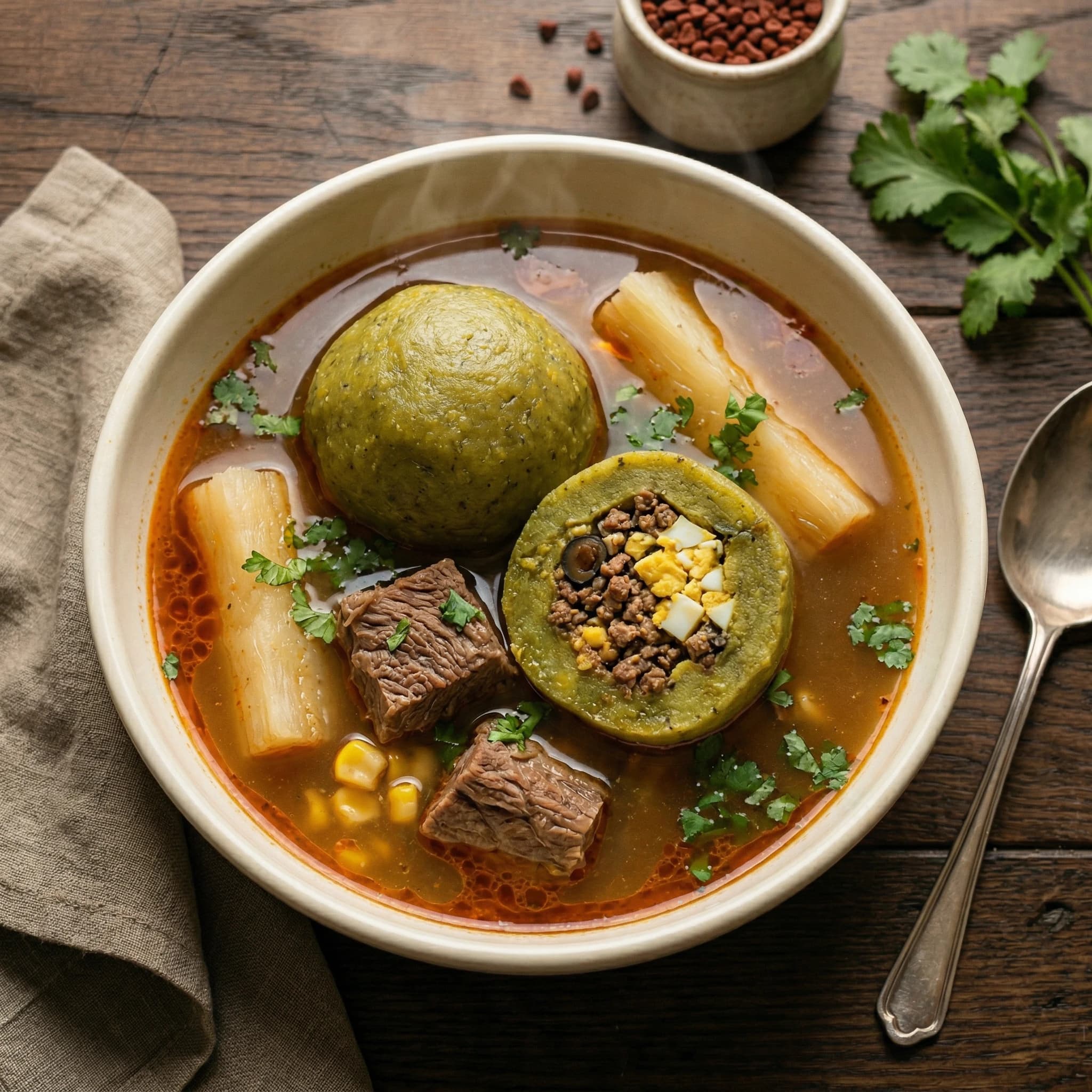 Caldo de bolas Tumbes