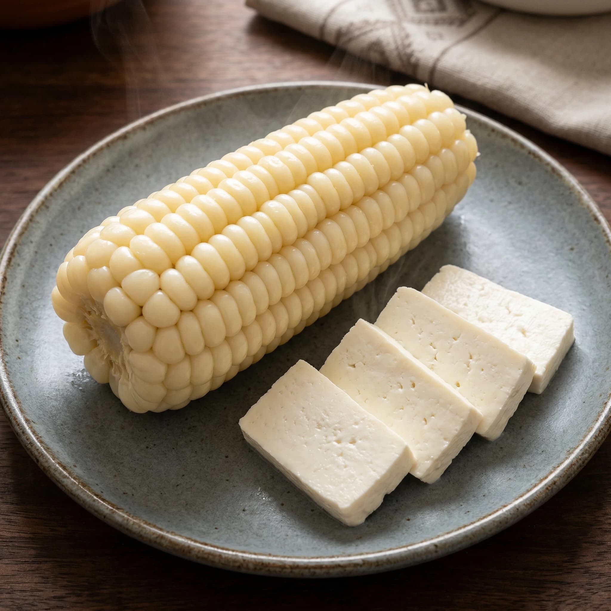 Peruvian Corn with Fresh Cheese
