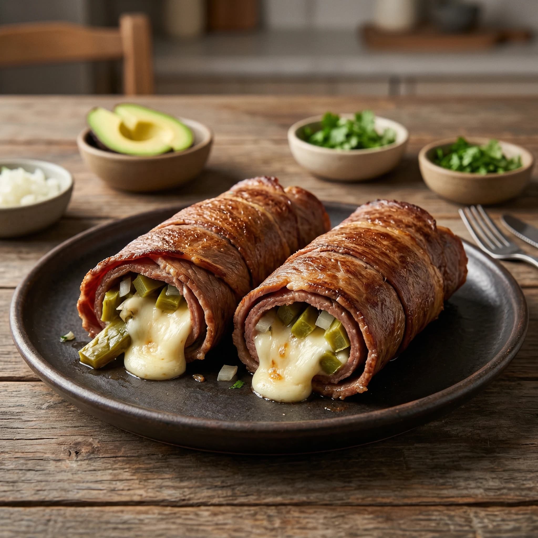 Cecina Rolls with Oaxaca Cheese