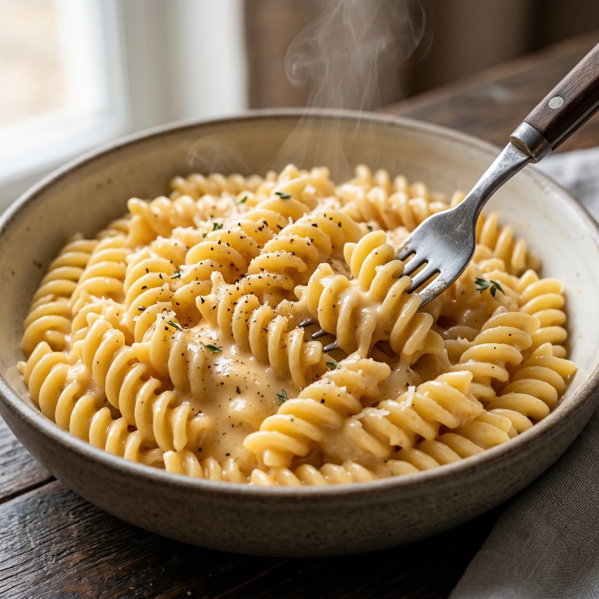 Fusilli Con Salsa De Queso