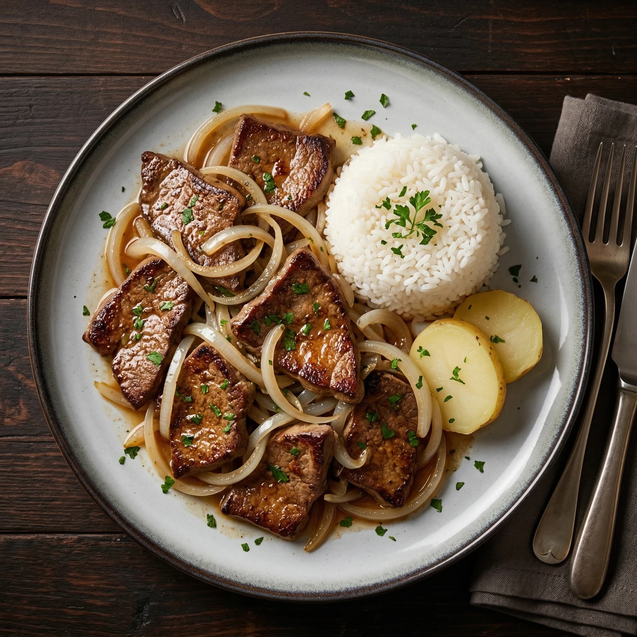 Beef Liver with Onions