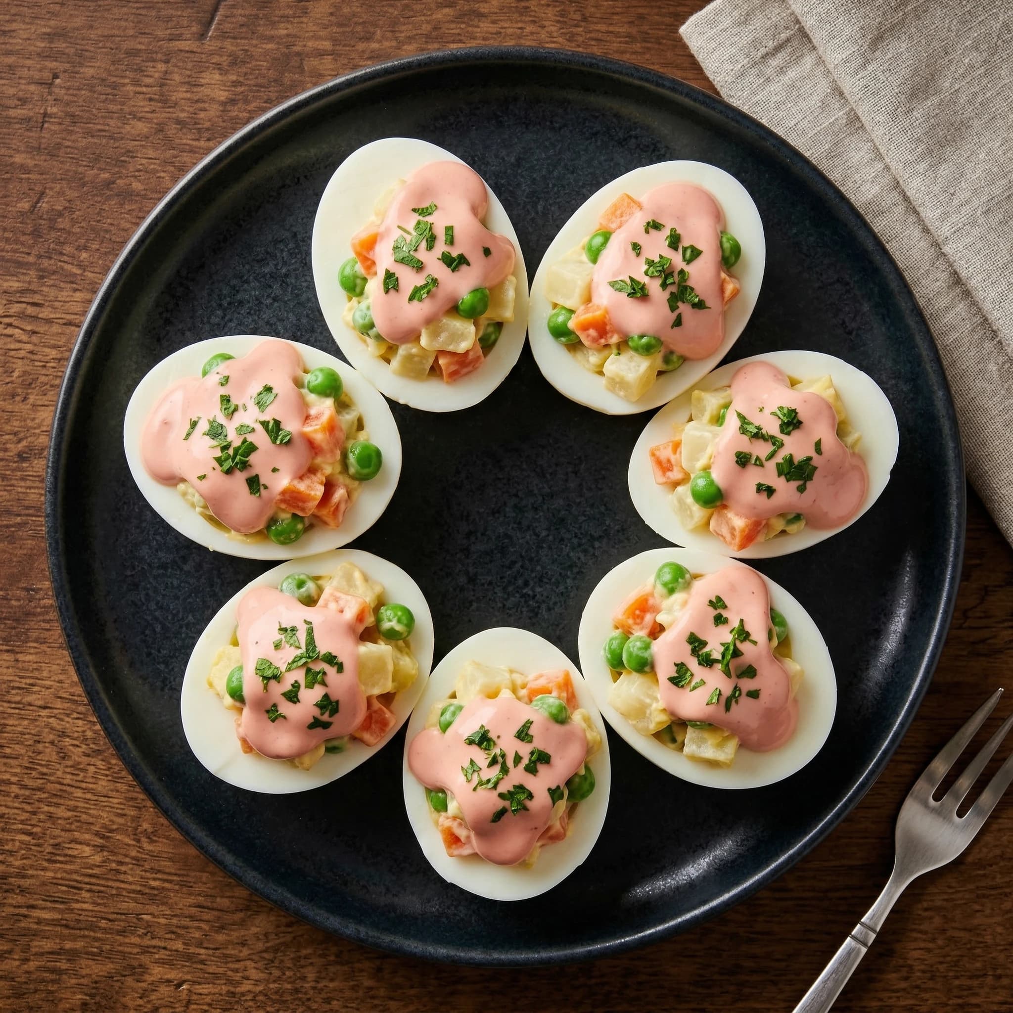 Russian-Style Stuffed Eggs