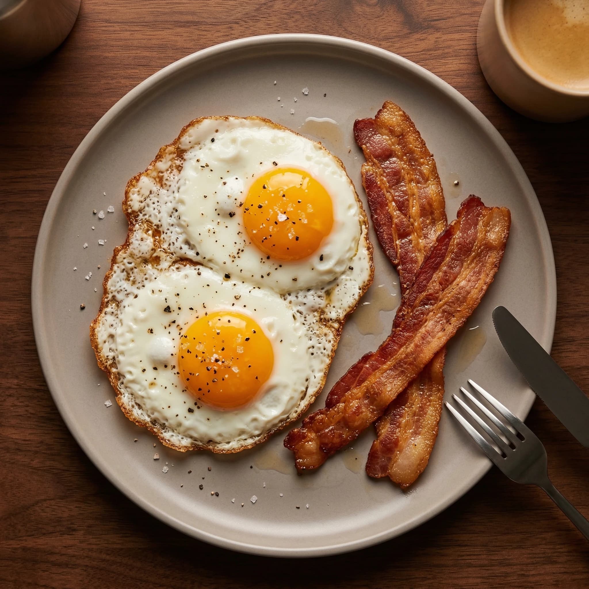 Fried Eggs with Bacon