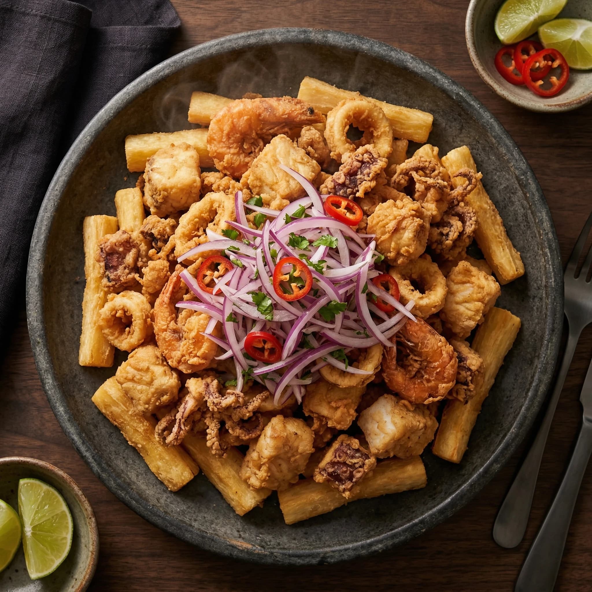 Peruvian Mixed Seafood Jalea