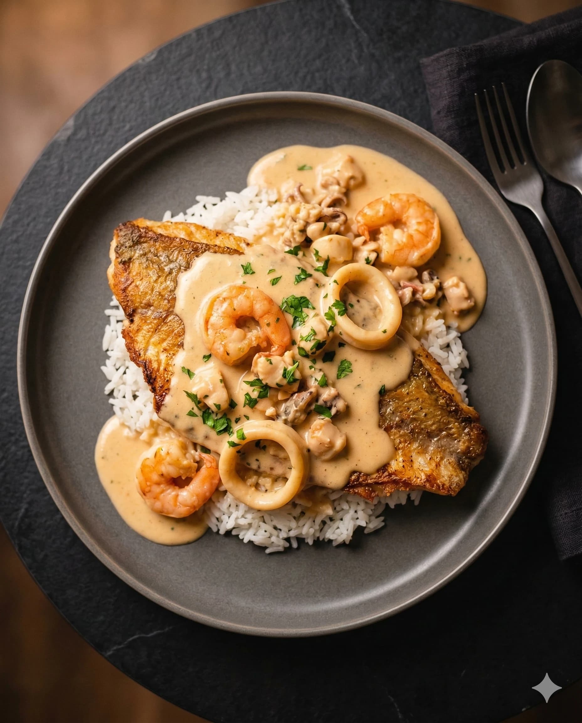 Peruvian Fried Fish with Spicy Seafood Sauce
