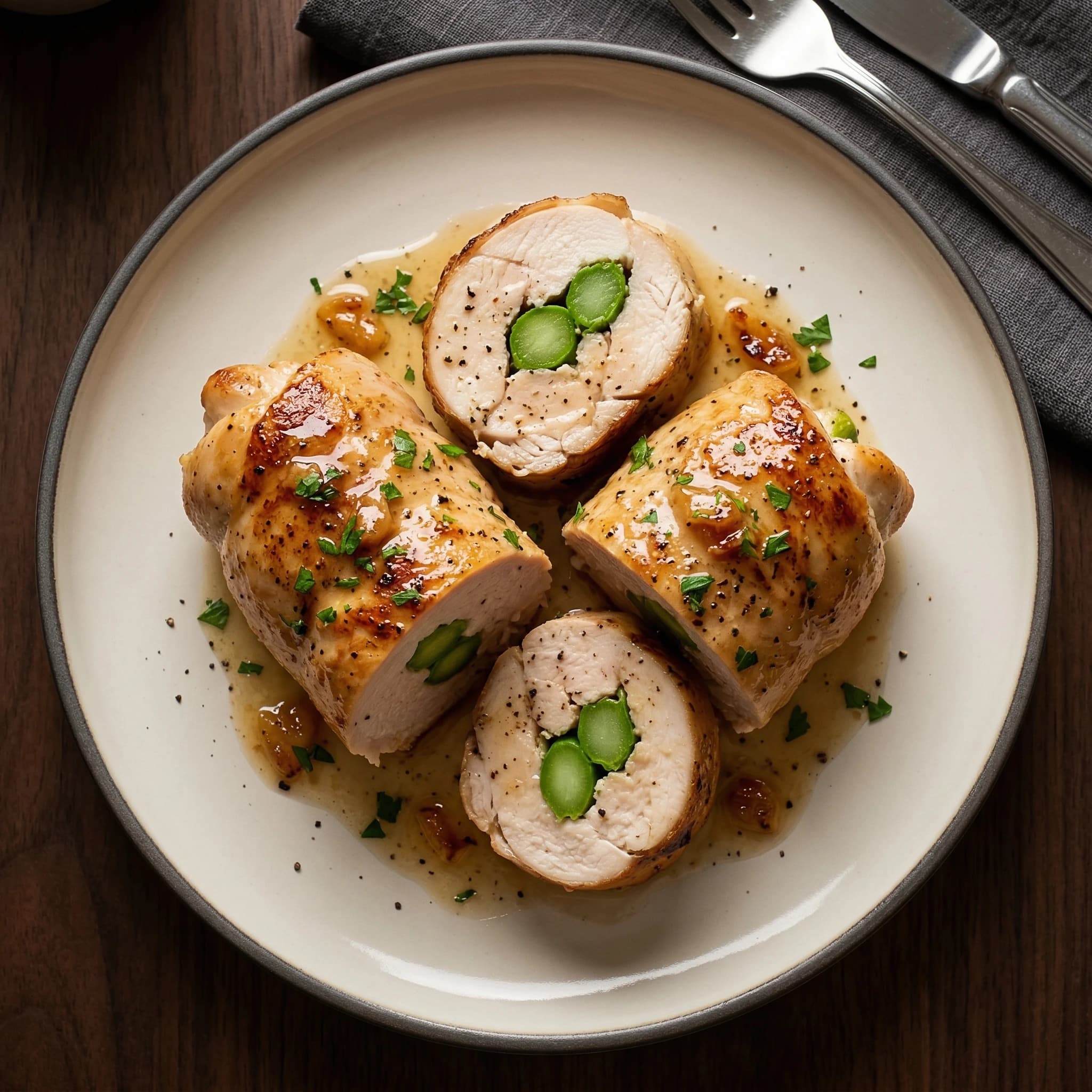 Chicken and Asparagus Rolls