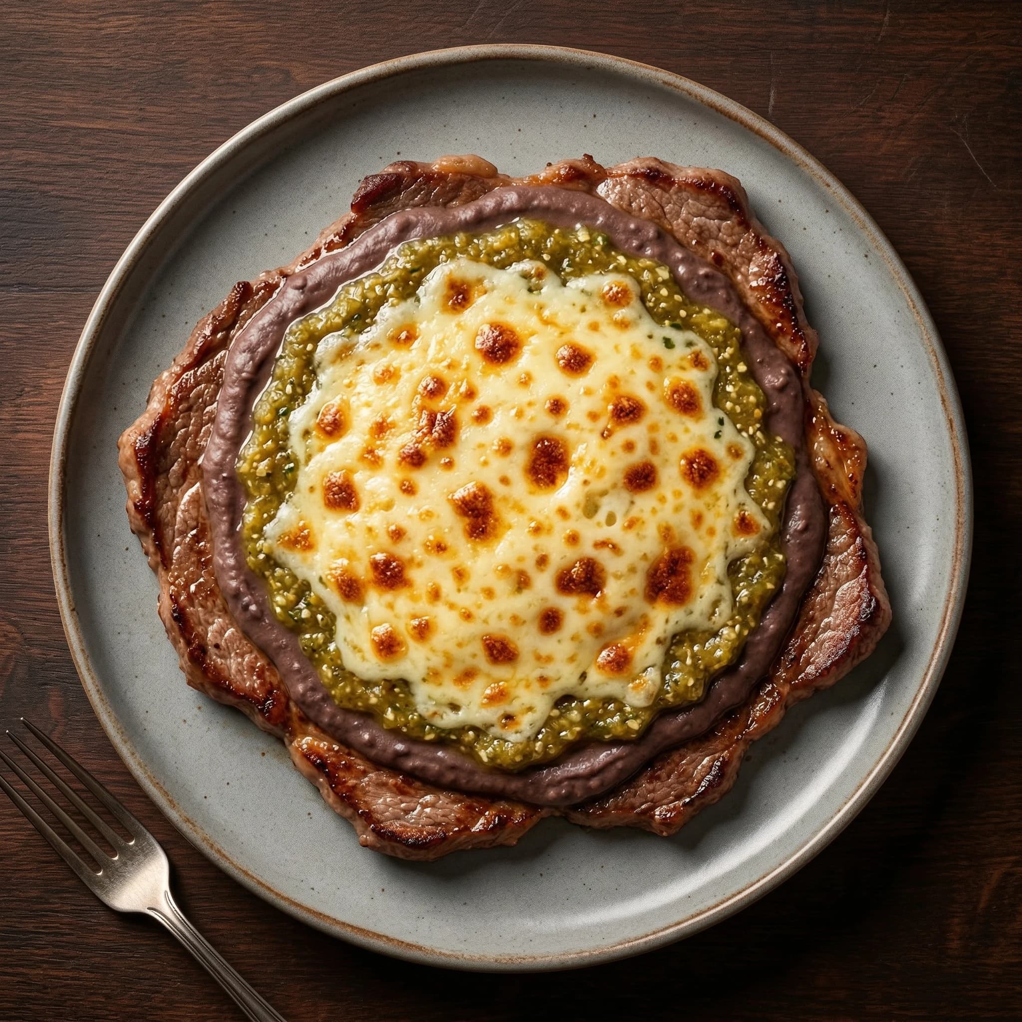 Beef Sábana With Beans And Salsa Verde