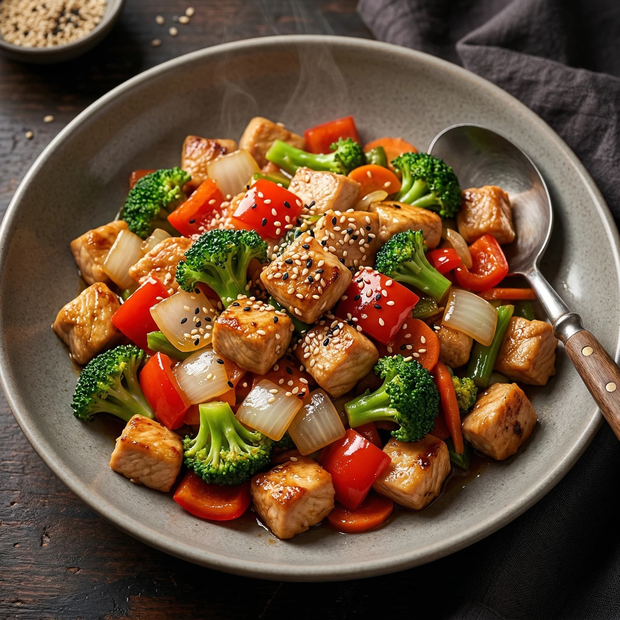 Salteado De Pollo Con Verduras