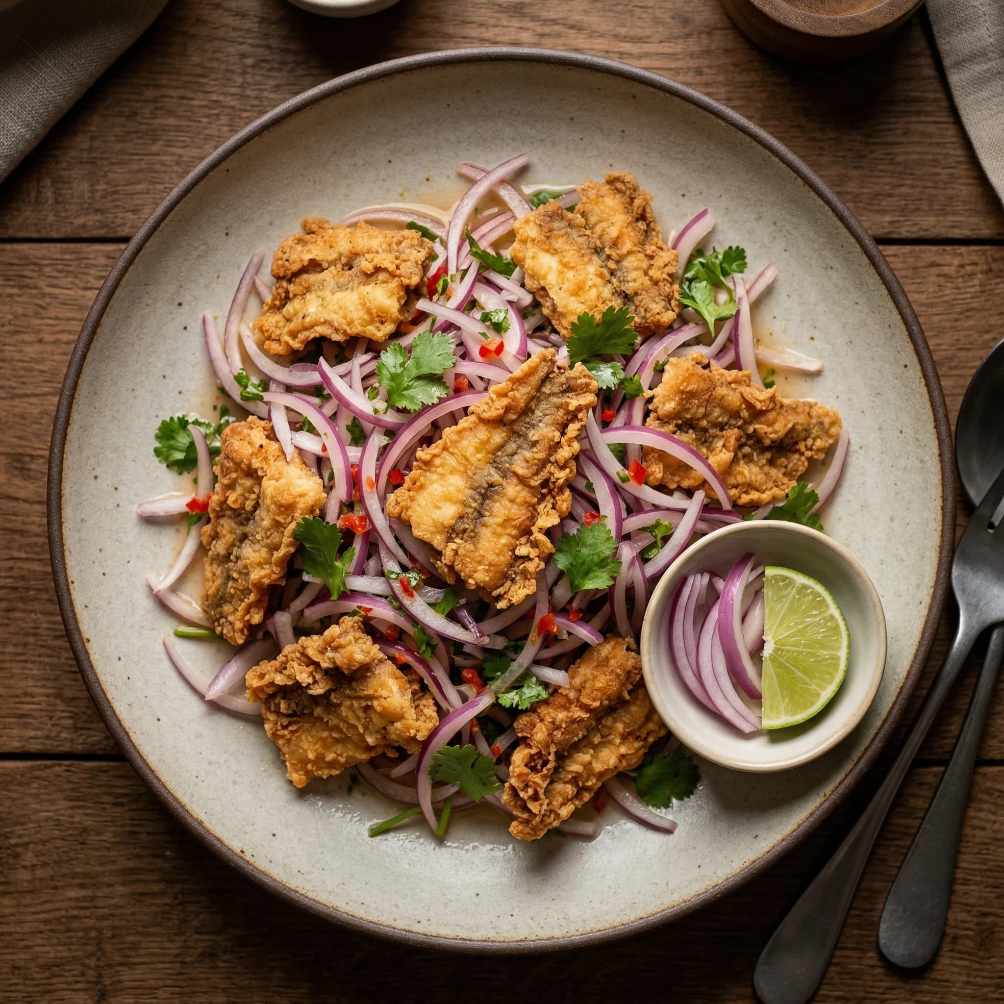 Fried Silverside with Criolla Sarsa