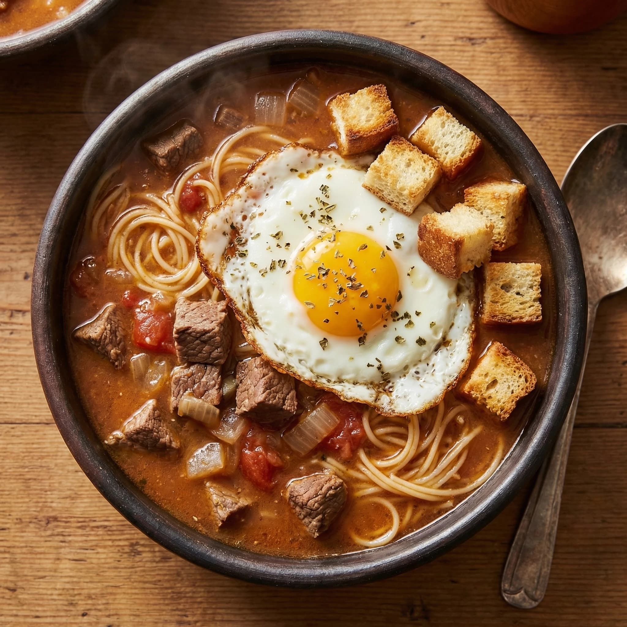 Peruvian Creole Beef Noodle Soup