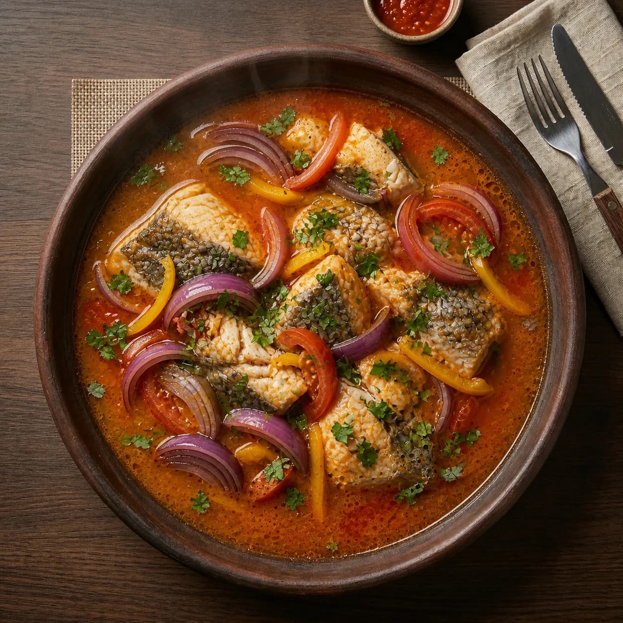 Steamed Cachema Fish Stew