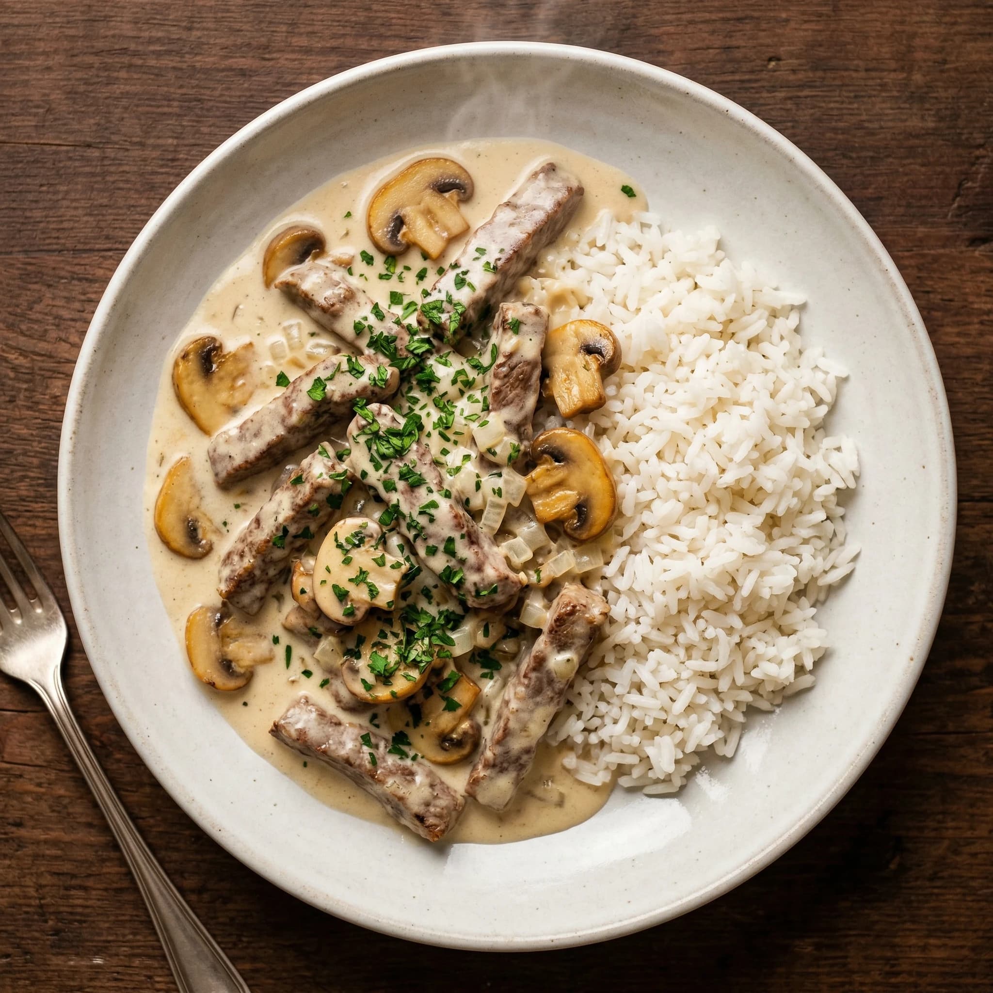 Ternera Stroganoff