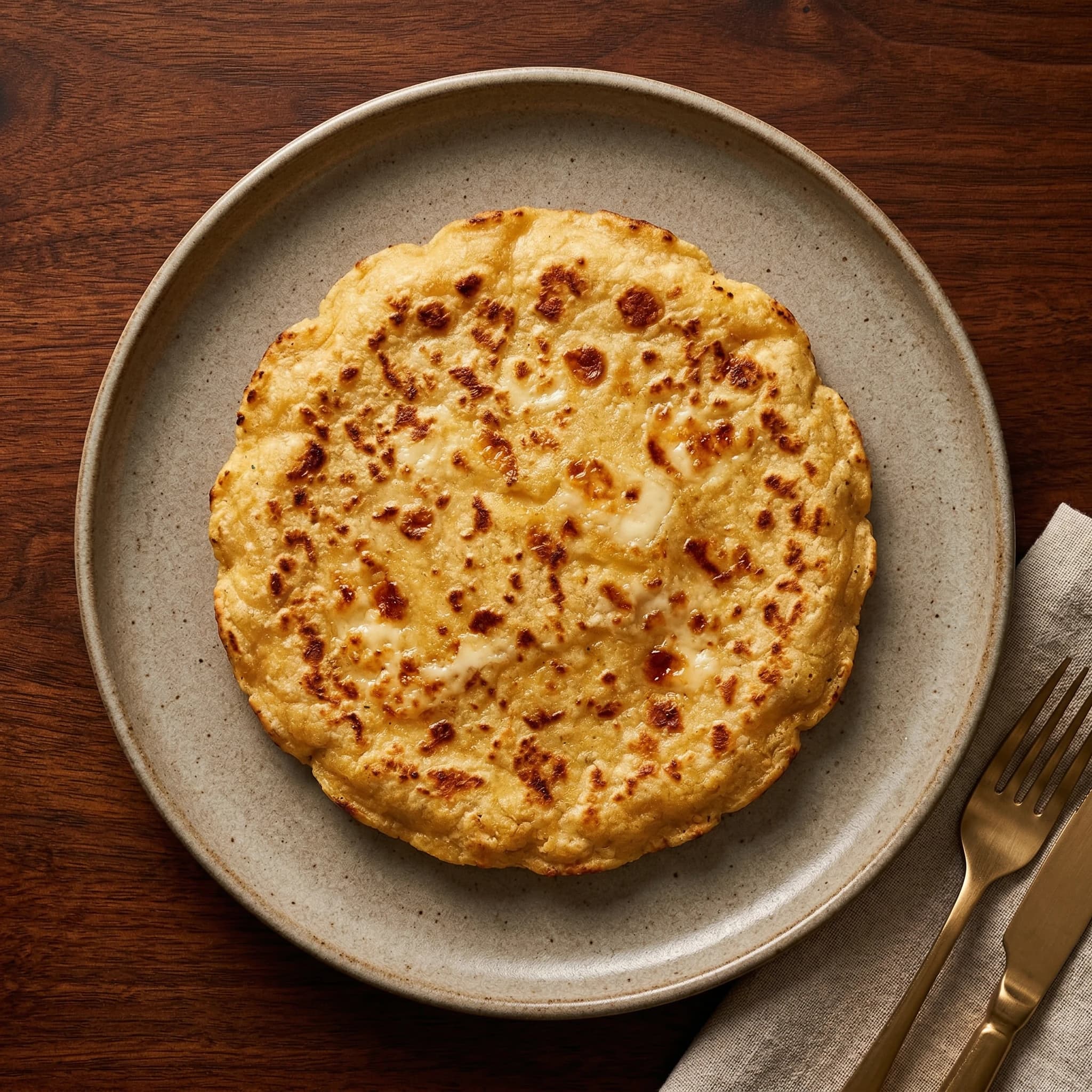 Tortilla De Maíz Con Queso Aliñada