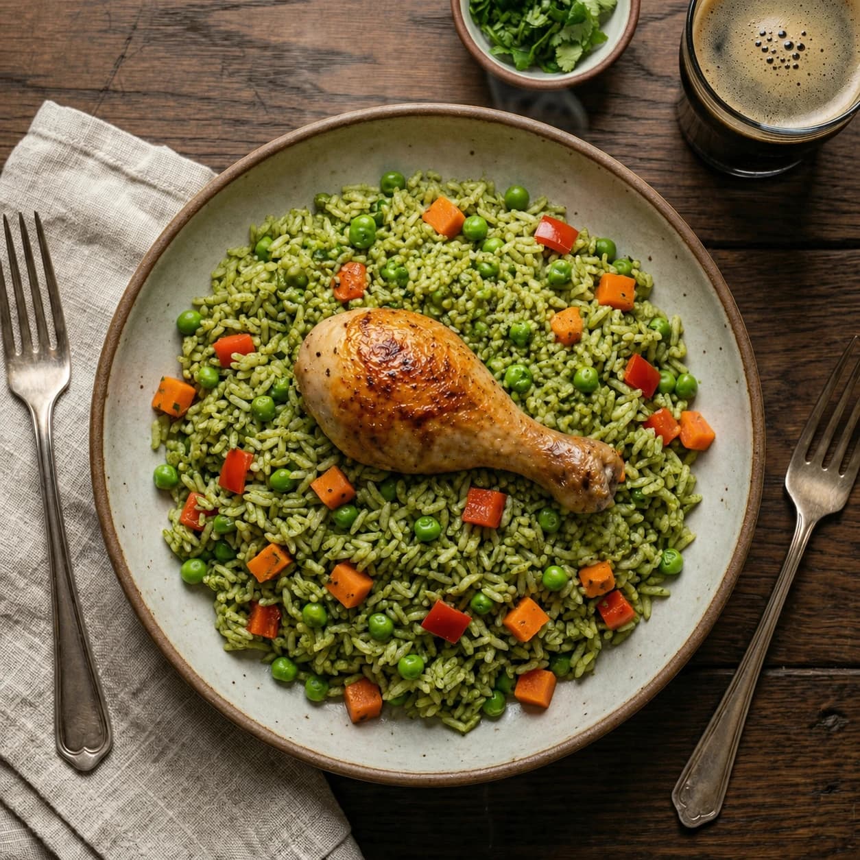 Peruvian Chicken and Cilantro Rice