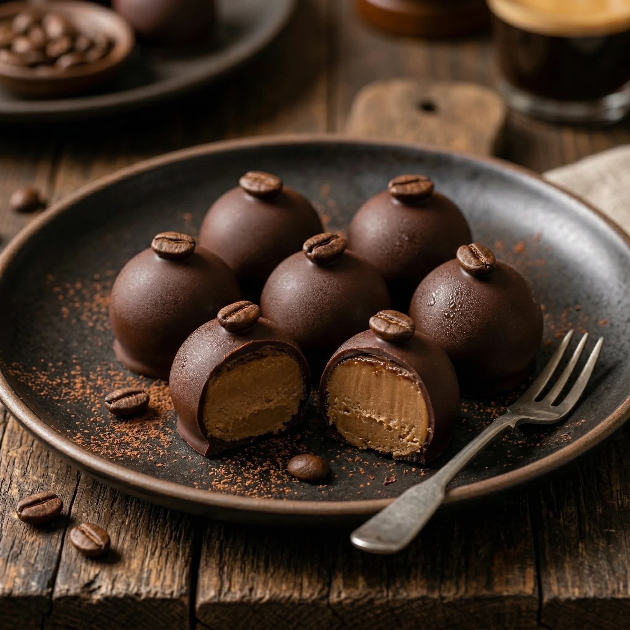 Bombón De Manjar De Café