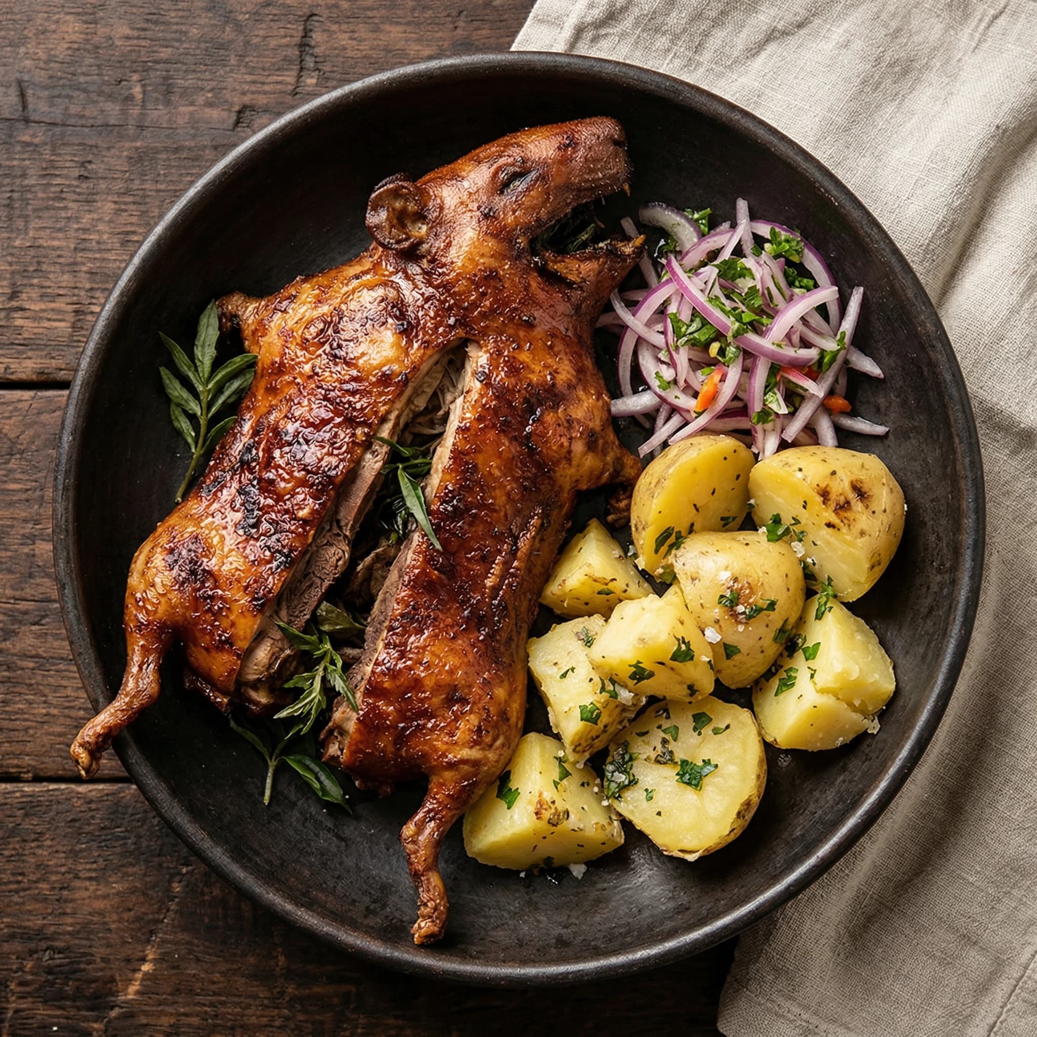 Roasted Andean Guinea Pig