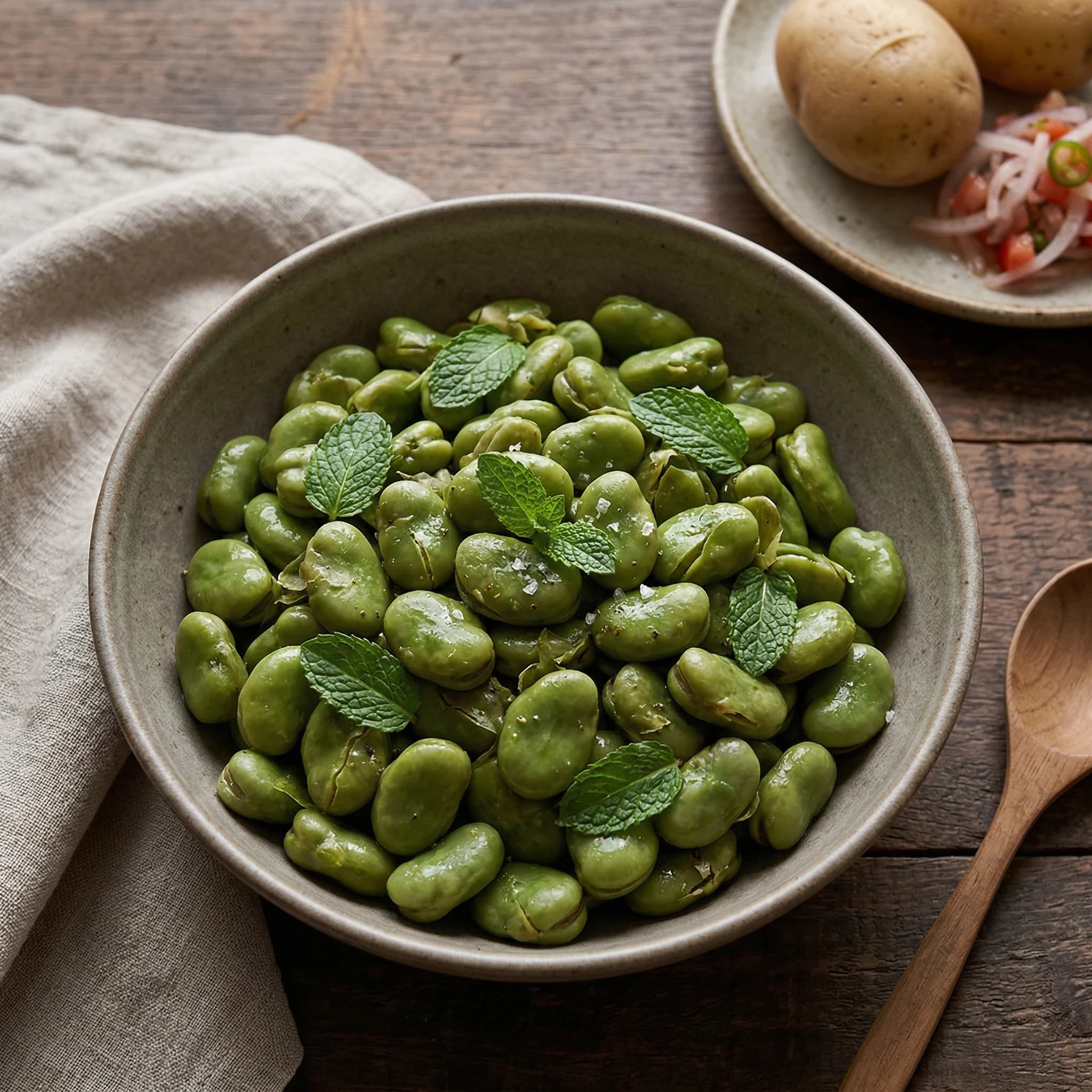 Boiled Fava Beans
