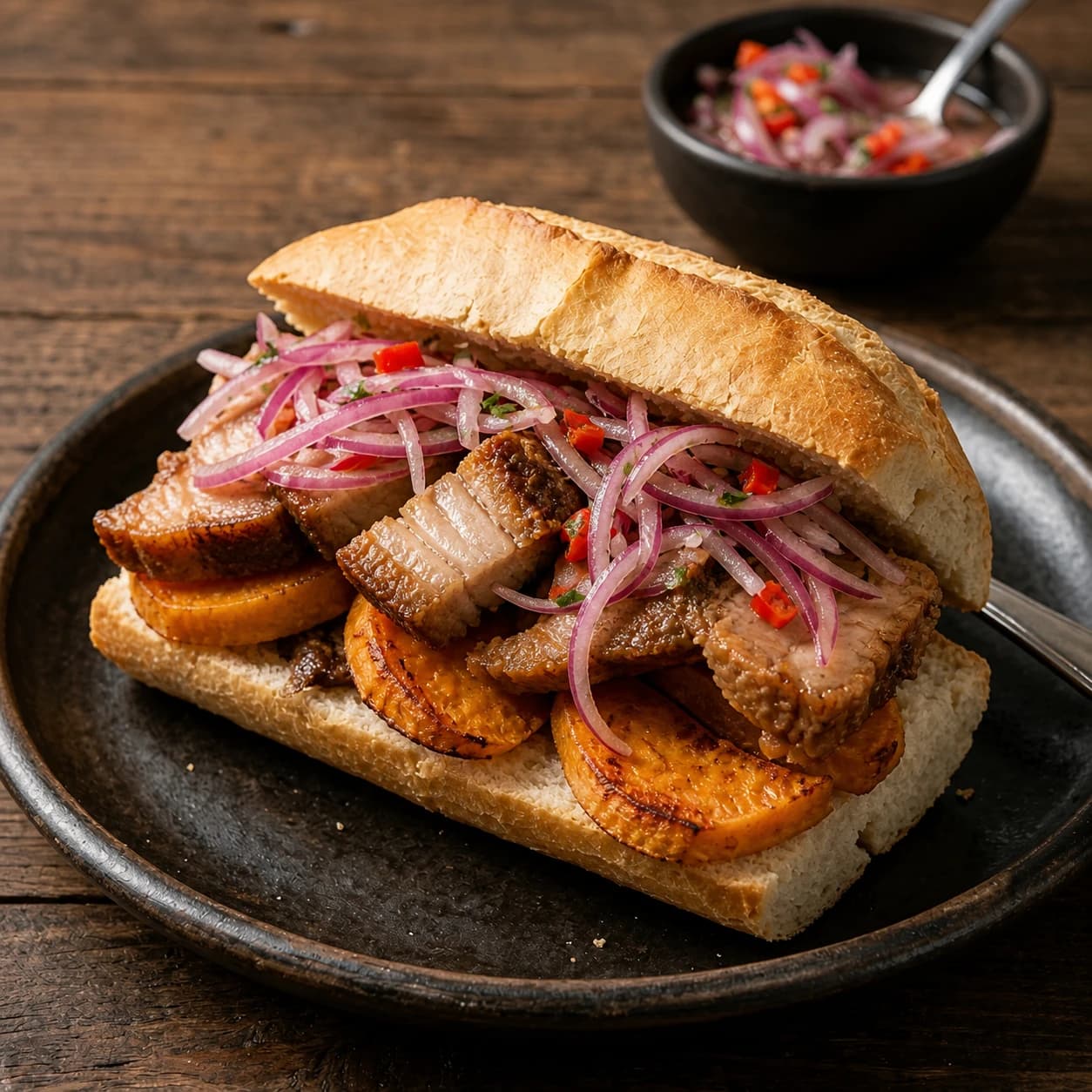 Pan con Chicharrón