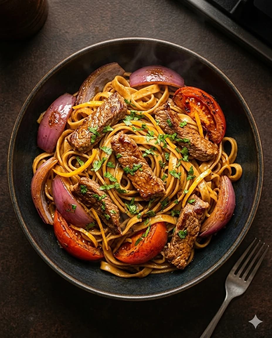 Tallarín Saltado de Carne