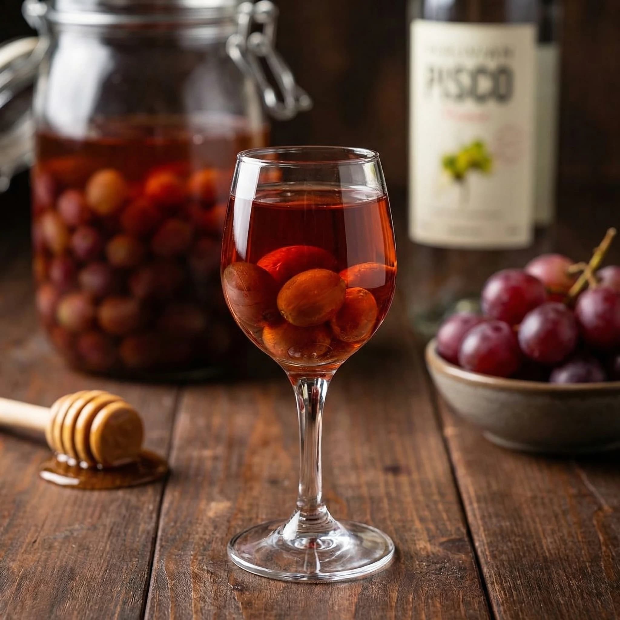Grapes Macerated in Pisco